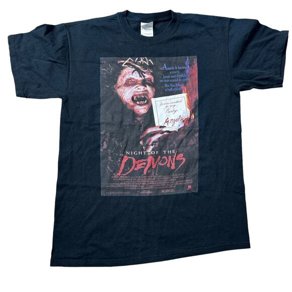 Vintage Night of the Demons 80s Cult Classic Horror Movie T-Shirt Medium - Picture 1 of 4